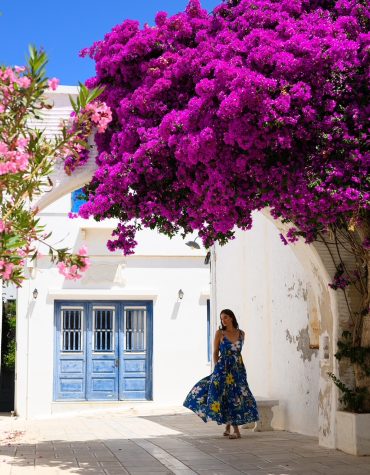 ELSA ΦΟΡΕΜΑ (BLUE FLOWERS) MAMOUSH OUTLET -70% 2