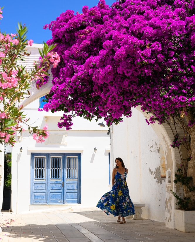 ELSA ΦΟΡΕΜΑ (BLUE FLOWERS) MAMOUSH ΠΡΟΣΦΟΡΕΣ 4