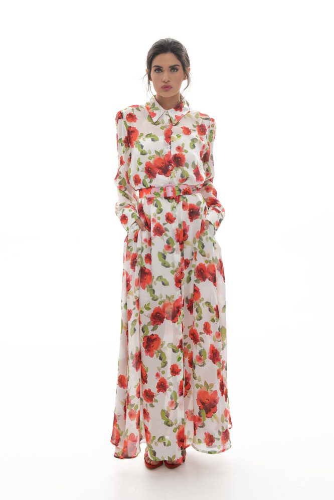 ILEKTRA ΜΑΚΡΥ ΦΟΡΕΜΑ (WHITE ROSES) MAMOUSH OUTLET -70% 13