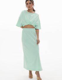 DORA ΦΟΥΤΕΡ OVERSIZED ΜΠΛΟΥΖΑ (AQUA) MAMOUSH BLOUSES 8