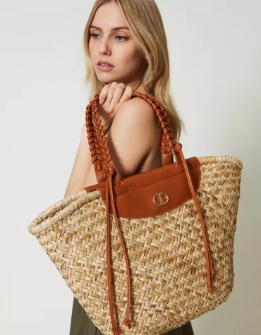 WOVEN STRAW SHOPPER ΤΣΑΝΤΑ TWINSET new arrivals