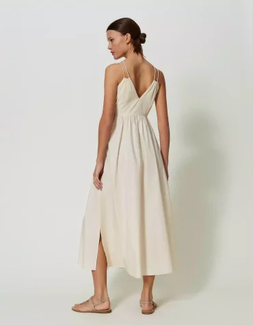 ΦOΡΕΜΑ ΠΟΠΛIΝΑ ΜΕ ΟΒΆΛ Τ ΖΩΝΗ TWINSET OUTLET -70% 2