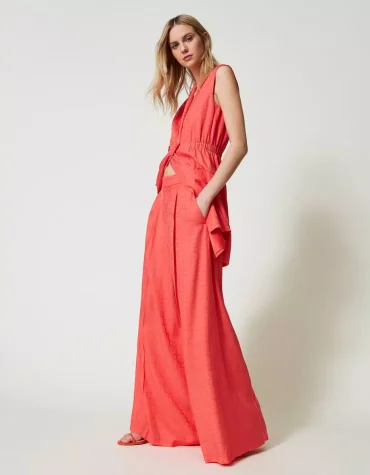 ΦΑΡΔΙΑ ΠΑΝΤΕΛΟΝΑ JACQUARD PALAZZO TWINSET OUTLET -70%