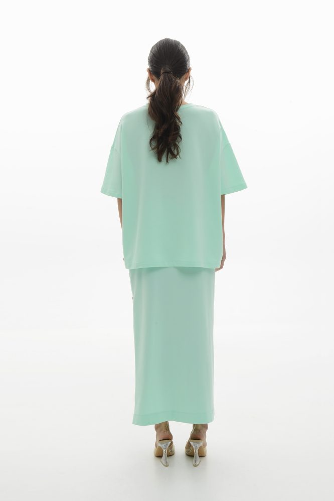 DORA ΦΟΥΤΕΡ OVERSIZED ΜΠΛΟΥΖΑ (AQUA) MAMOUSH BLOUSES 11