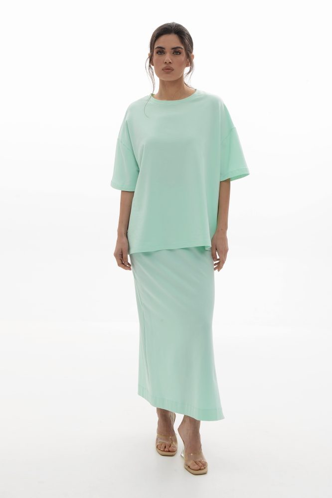 DORA ΦΟΥΤΕΡ OVERSIZED ΜΠΛΟΥΖΑ (AQUA) MAMOUSH BLOUSES 12