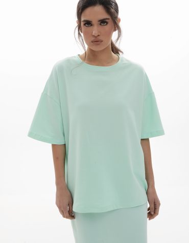 DORA ΦΟΥΤΕΡ OVERSIZED ΜΠΛΟΥΖΑ (AQUA) MAMOUSH BLOUSES