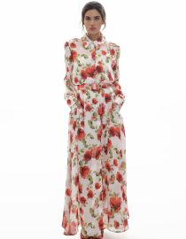 ILEKTRA ΜΑΚΡΥ ΦΟΡΕΜΑ (PINK ROSES) MAMOUSH new arrivals 5