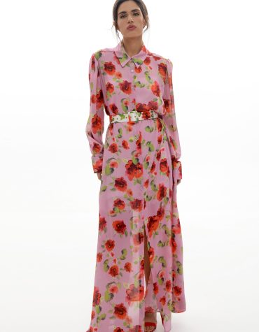ILEKTRA ΜΑΚΡΥ ΦΟΡΕΜΑ (PINK ROSES) MAMOUSH SALES