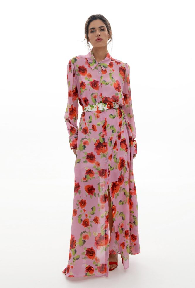 ILEKTRA ΜΑΚΡΥ ΦΟΡΕΜΑ (PINK ROSES) MAMOUSH new arrivals 6