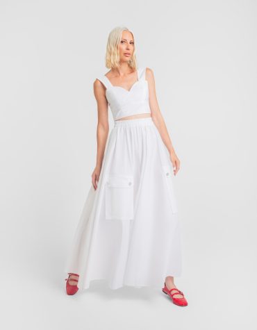 CLAIRE ΦΟΥΣΤΑ ΜΕ ΤΣΕΠΕΣ (WHITE) MAMOUSH OUTLET -70% 2