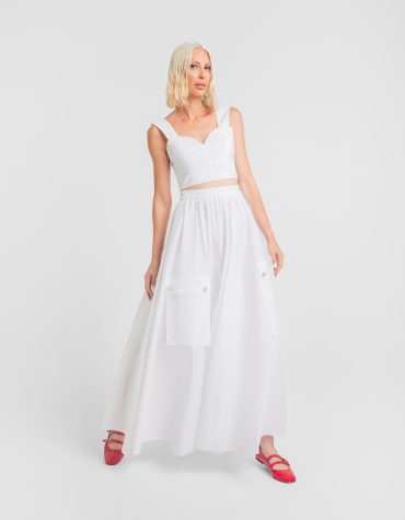 CLAIRE ΦΟΥΣΤΑ ΜΕ ΤΣΕΠΕΣ (WHITE) MAMOUSH new arrivals 2