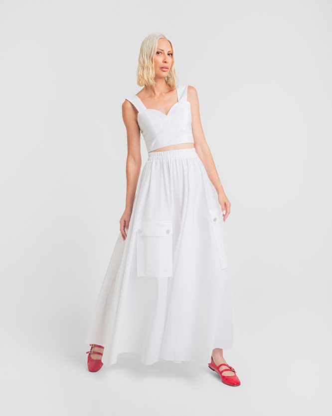 CLAIRE ΦΟΥΣΤΑ ΜΕ ΤΣΕΠΕΣ (WHITE) MAMOUSH new arrivals 46