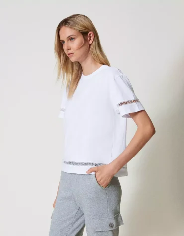 T-SHIRT ΜΕ ΚΕΝΤΗΜΕΝΟ ΛΟΓΟΤΥΠΟ TWINSET ΠΡΟΣΦΟΡΕΣ 2