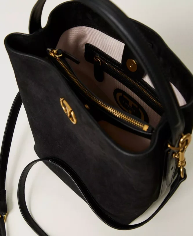 ΔΕΡΜΑΤΙΝΗ ΤΣΑΝΤΑ ΤΥΠΟΥ BUCKET ‘CHELSEA’ TWINSET OUTLET -70% 8