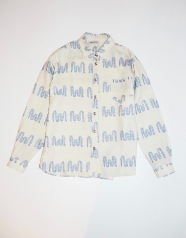 UNISEX ΠΟΥΚΑΜΙΣΟ (LOGO BABY BLUE) MILKWHITE ΠΟΥΚΑΜΙΣΑ