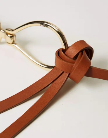 ΔΕΡΜΑΤΙΝΗ ΖΩΝΗ ΜΕ ΛΟΓΟΤΥΠΟ TWINSET OUTLET -70% 2