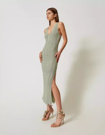 ΦΟΡΕΜΑ LONGUETTE ΠΛΕΚΤΟ ΜΕ LUREX TWINSE ΝΕΕΣ ΑΦΙΞΕΙΣ