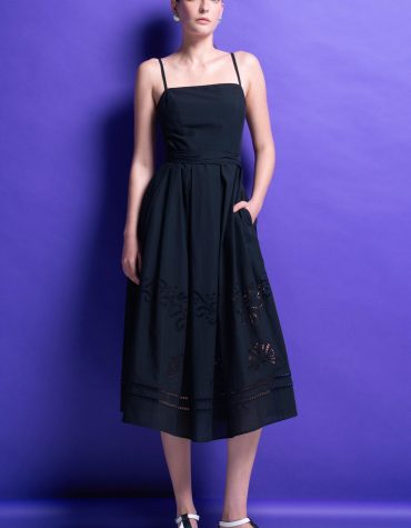 ‘KIMBERLY’ ΒΑΜΒΑΚΕΡΟ ΜΙΝΤΙ ΦΟΡΕΜΑ ΜΕ ΚΕΝΤΗΜΑ (BLACK) MAMOUSH new arrivals