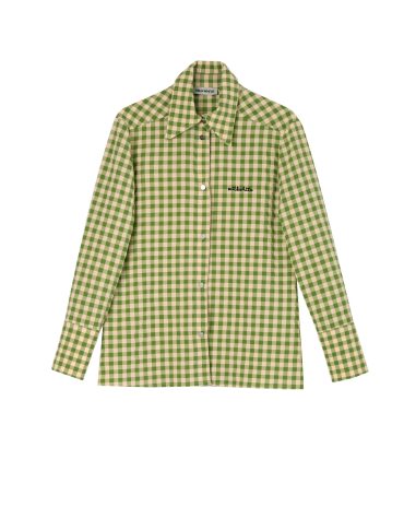 ΚΑΡΟ ΠΟΥΚΑΜΙΣΟ (VICHY GREEN) MILKWHITE new arrivals