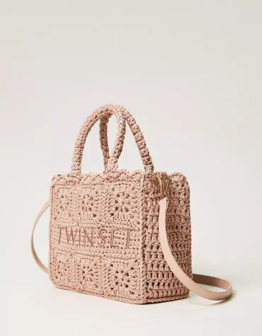 ΤΣΑΝΤΑ SHOPPER ΜΕ ΒΕΛΟΝΑΚΙ  ‘BOHEMIENNE’ TWINSET ΝΕΕΣ ΑΦΙΞΕΙΣ 2