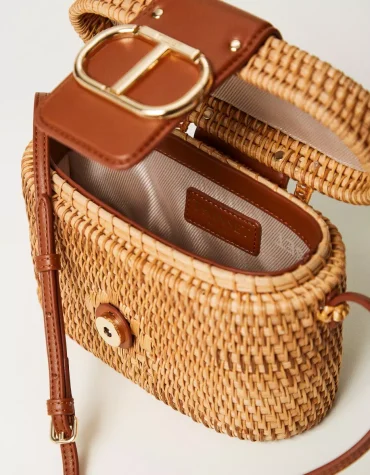 ΨΑΘΙΝΗ ΤΣΑΝΤΑ ΩΜΟΥ ‘LA PANIER’ TWINSET ΝΕΕΣ ΑΦΙΞΕΙΣ 2