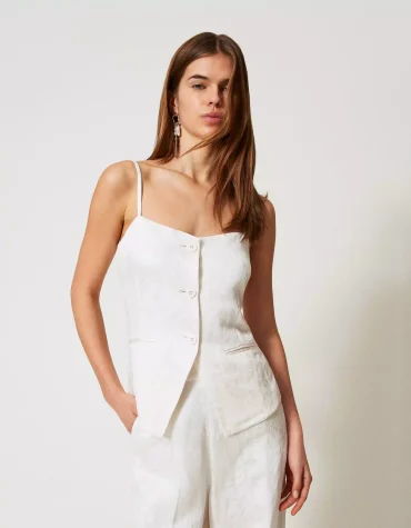 ΕΦΑΡΜΟΣΤΟ ΖΑΚΑΡ TOP ΣΑΤΕΝ TWINSET OUTLET -70% 2