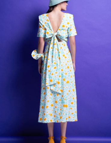 ‘VIOLETA’ ΒΑΜΒΑΚΕΡΟ ΦΟΡΕΜΑ ΜΕ ΜΑΡΓΑΡΙΤΕΣ MAMOUSH OUTLET -70% 2