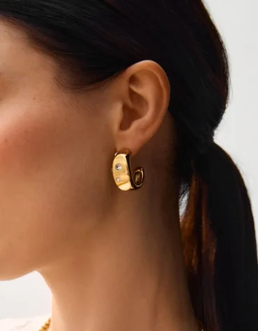 ΣΚΟΥΛΑΡΙΚΙΑ SELENA HOOPS L GOLD EDBLAD