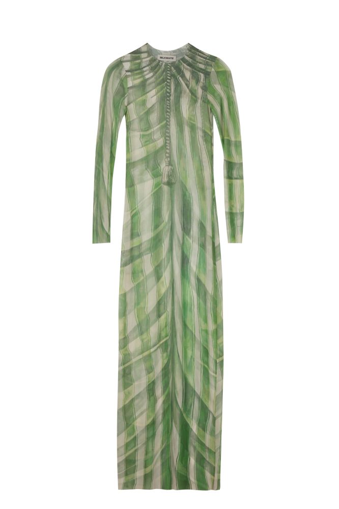 PRINTED MESH DRESS MILKWHITE ΝΕΕΣ ΑΦΙΞΕΙΣ 3