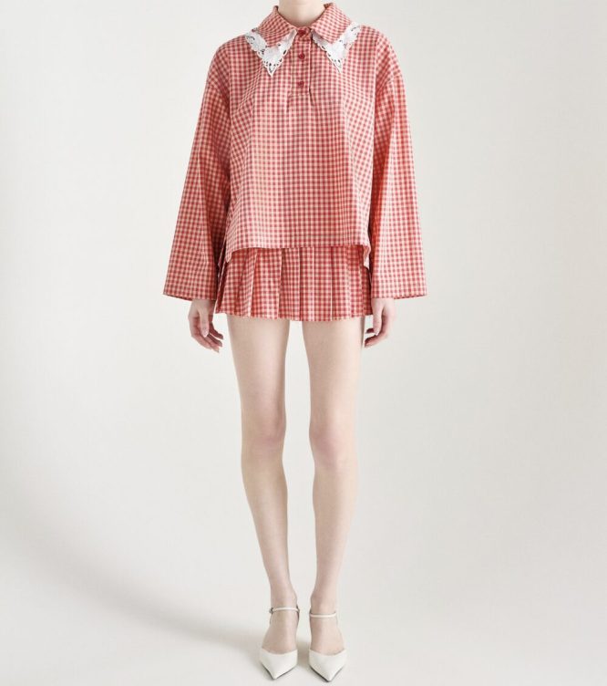 POLO ΠΟΥΚΑΜΙΣΟ (VICHY RED) MILKWHITE ΝΕΕΣ ΑΦΙΞΕΙΣ 3
