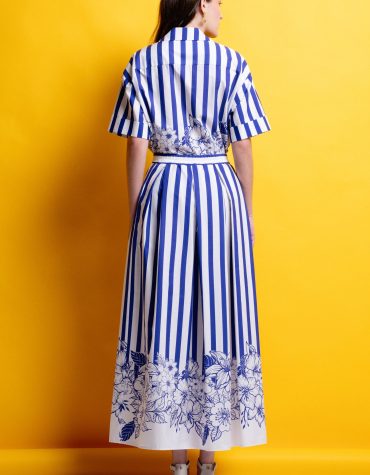 ‘MIRIAM’ ΡΙΓΕ ΜΙΝΤΙ ΦΟΥΣΤΑ (BLUE STRIPES) MAMOUSH OUTLET -70% 2