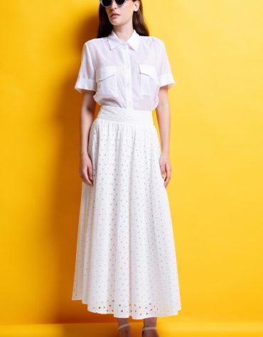 ‘LYDIA’ ΚΙΠΟΥΡ ΜΙΝΤΙ ΦΟΥΣΤΑ (WHITE) MAMOUSH OUTLET -70% 2