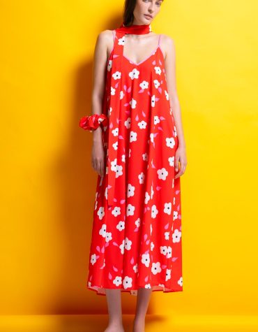 ‘ALMA’ ΜΙΝΤΙ ΦΟΡΕΜΑ (RED/DAISIES) MAMOUSH ΝΕΕΣ ΑΦΙΞΕΙΣ