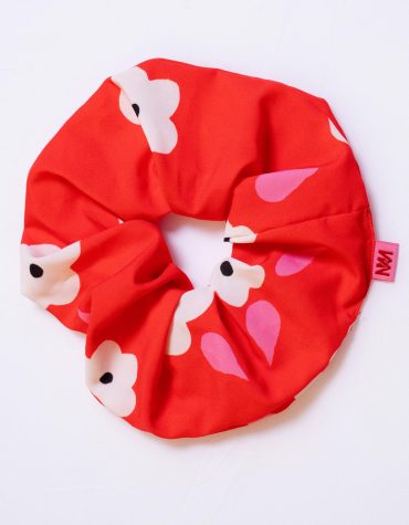 SCRUNCHIES (RED/DAISIES) MAMOUSH