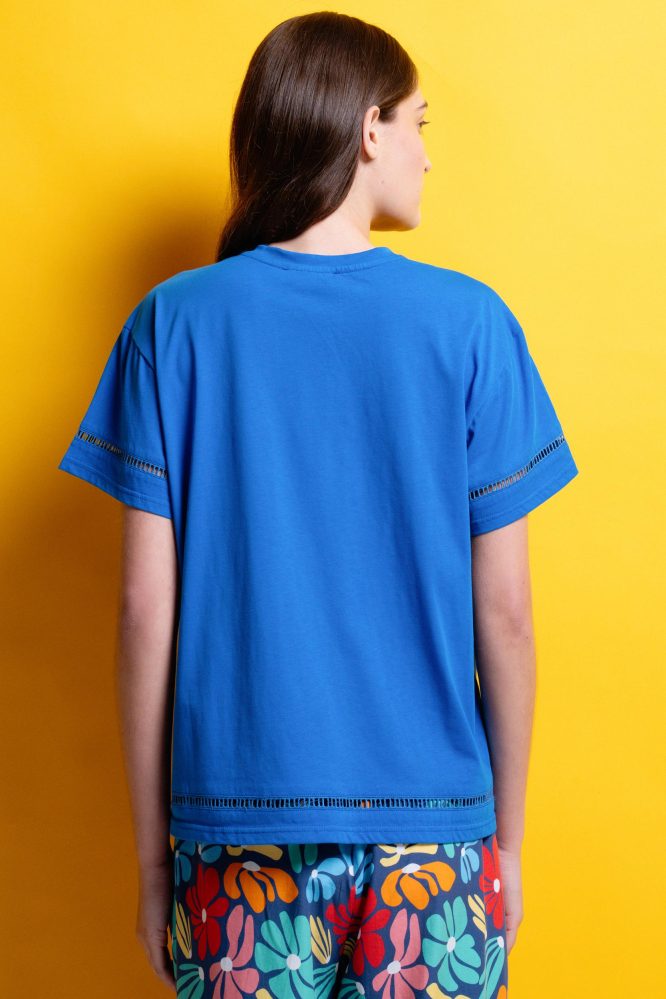 T-SHIRT ΜΟΝΟΧΡΩΜΑ (BLUE) MAMOUSH ΝΕΕΣ ΑΦΙΞΕΙΣ 5
