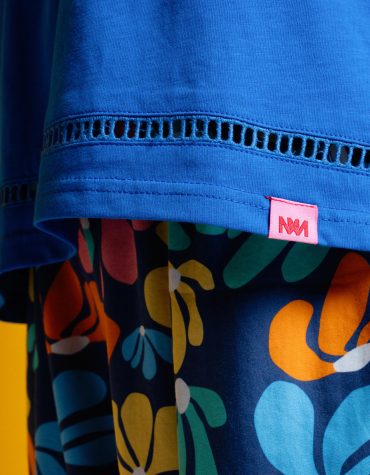 T-SHIRT ΜΟΝΟΧΡΩΜΑ (BLUE) MAMOUSH OUTLET -70% 2