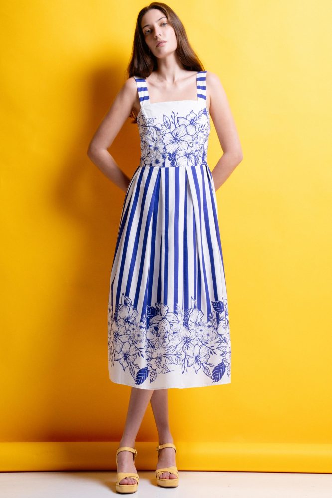 ‘MIRA’ ΡΙΓΕ ΜΙΝΤΙ ΦΟΡΕΜΑ (BLUE STRIPES) MAMOUSH ΝΕΕΣ ΑΦΙΞΕΙΣ 3