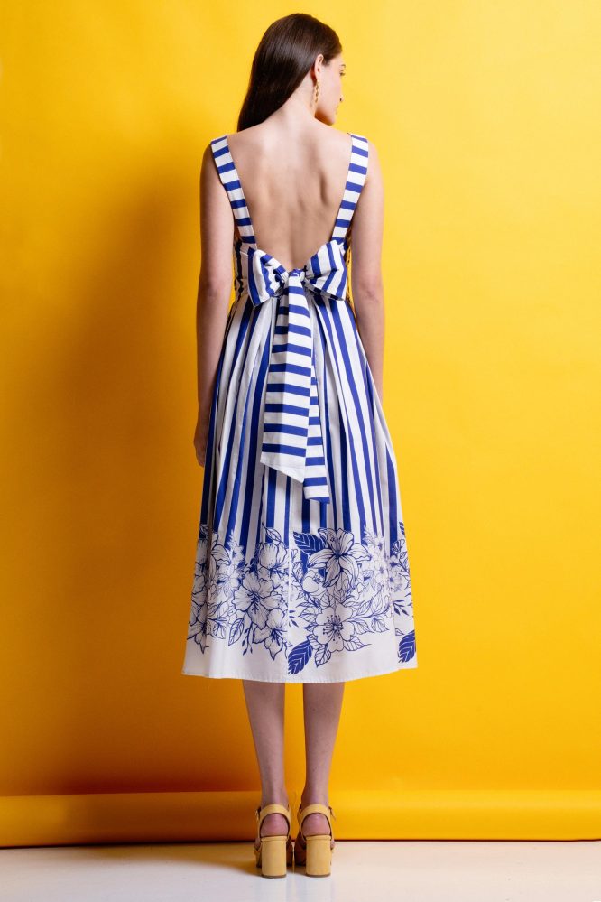 ‘MIRA’ ΡΙΓΕ ΜΙΝΤΙ ΦΟΡΕΜΑ (BLUE STRIPES) MAMOUSH ΝΕΕΣ ΑΦΙΞΕΙΣ 4