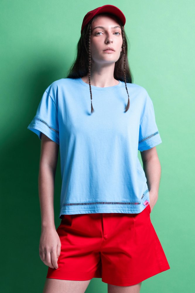 T-SHIRT ΜΟΝΟΧΡΩΜΑ (LIGHT BLUE) MAMOUSH ΝΕΕΣ ΑΦΙΞΕΙΣ 3
