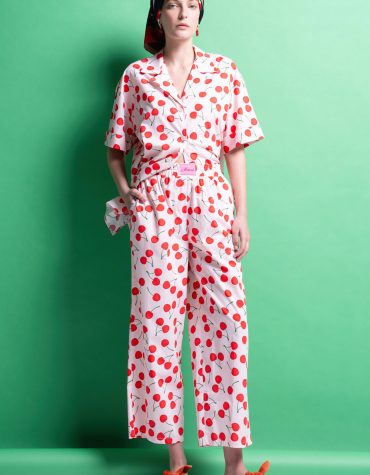 ‘ELLY’ CROPPED ΒΑΜΒΑΚΕΡΟ ΠΑΝΤΕΛΟΝΙ (CHERRY) MAMOUSH new arrivals