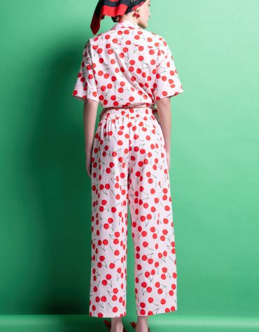 ‘ELLY’ CROPPED ΒΑΜΒΑΚΕΡΟ ΠΑΝΤΕΛΟΝΙ (CHERRY) MAMOUSH OUTLET -70% 2