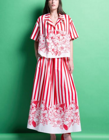 ‘MIRIAM’ ΡΙΓΕ ΜΙΝΤΙ ΦΟΥΣΤΑ (RED STRIPES) MAMOUSH ΝΕΕΣ ΑΦΙΞΕΙΣ