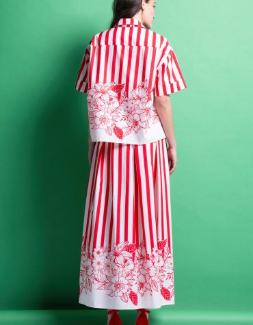 ‘MIRIAM’ ΡΙΓΕ ΜΙΝΤΙ ΦΟΥΣΤΑ (RED STRIPES) MAMOUSH OUTLET -70% 2