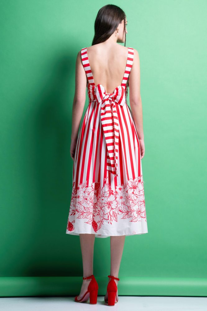 ‘MIRA’ ΡΙΓΕ ΜΙΝΤΙ ΦΟΡΕΜΑ (RED STRIPES) MAMOUSH ΝΕΕΣ ΑΦΙΞΕΙΣ 4