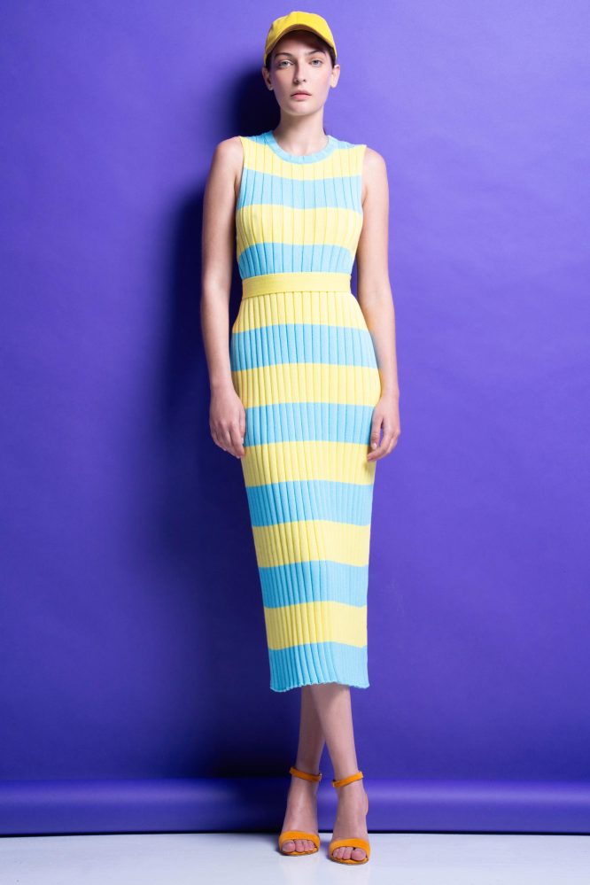 ‘MOLLY’ ΡΙΓΕ ΠΛΕΚΤΟ ΦΟΡΕΜΑ (TURQOUISE/YELLOW) MAMOUSH ΝΕΕΣ ΑΦΙΞΕΙΣ 3