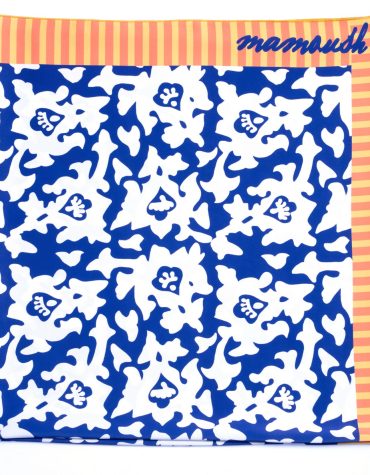 'ALYSSA' ΜΑΝΤΗΛΙ-ΠΑΡΕΟ (BLUE/WHITE) MAMOUSH