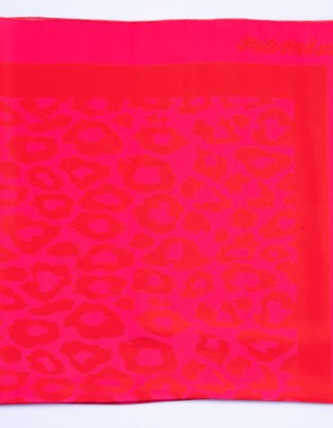 'ALYSSA' ΜΑΝΤΗΛΙ-ΠΑΡΕΟ (PINK/ANIMAL PRINT) MAMOUSH