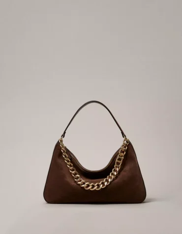 'LILIANE' MEDIUM SUEDE ΤΣΑΝΤΑ (COFFEE) TWINSET