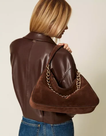 ‘LILIANE’ MEDIUM SUEDE ΤΣΑΝΤΑ (COFFEE) TWINSET ΑΞΕΣΟΥΑΡ 2
