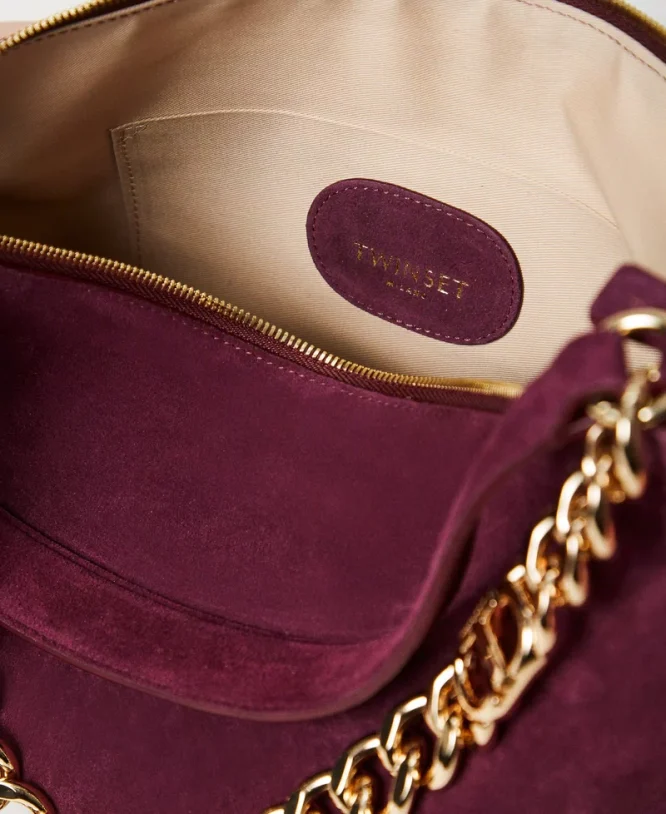 ‘LILIANE’ MEDIUM SUEDE ΤΣΑΝΤΑ (WINETAS) TWINSET ΝΕΕΣ ΑΦΙΞΕΙΣ 6